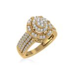 10K Yellow Gold Round Diamond Womens Sz 7 Designer Bridal Ring 1 Cttw