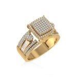 10K Yellow Gold Round Diamond Womens Sz 7 Bridal Ring 3/4 Cttw