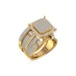 10K Yellow Gold Round Diamond Womens Bridal Ring 7/8 Cttw