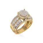 10K Yellow Gold Round Diamond Womens Bridal Ring 1 Cttw