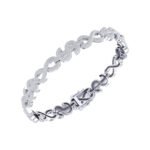 Sterling Silver Round Diamond Crome Designer 8 Inch Mens Bracelet 4-1/3 Cttw