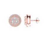 Sterling Silver Round Diamond Circle Designer Stud Earring RP+PP 1/4 Cttw