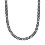 Sterling Silver 8mm Round Black Moissanite Miami Cuban 22 Inch Mens Necklace RP+BP 13-3/4 Cttw