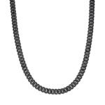 Silver Silver 10mm Round Black Moissanite Miami Cuban 22 Inch Mens Necklace RP+BP 13-5/8 Cttw