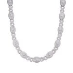 Sterling Silver Round Moissanite Infinity Eye 22 Inch Designer Necklace RP 38-1/2 Cttw