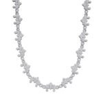 Sterling Silver Round Moissanite Infinity 3 Cross 22 Inch Religious Necklace RP 9-5/8 Cttw