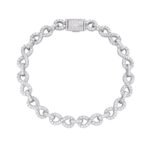 Sterling Silver 8mm Round Moissanite Infinity 8 Inch Designer Bracelet RP 8-3/4 Cttw