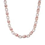 Sterling Silver Round Moissanite With Red Eyes Skull 22 Inch Necklace RP+PP 30-3/4 Cttw