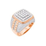 Sterling Silver Round Moissanite Designer Sz 9 Mens Ring 3-7/8 Cttw RP+PP