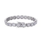 Sterling Silver Moissanite Designer Bracelet 8.25 Inch RP 25-1/6 Cttw
