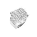 Sterling Silver Round Moissanite Designer Sz 9 Mens Ring 4-1/4 Cttw RP