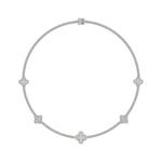 10K Yellow White Two Tone Round Baguette Diamond Designer 18 Inch Necklace 2-1/5 Cttw