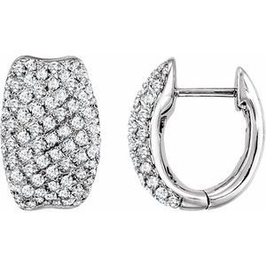 Pavé-Style U-Hoop Earrings