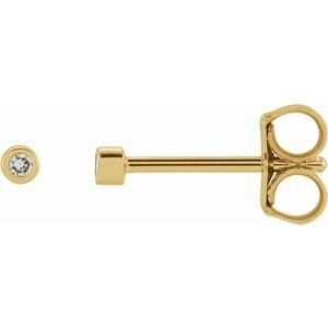 Round Micro Bezel-Set Stud Earrings