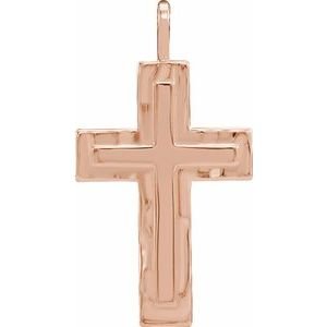 Textured Cross Necklace or Pendant - Image 3