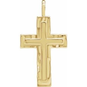 Textured Cross Necklace or Pendant - Image 2