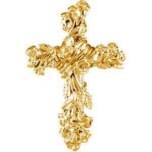 Floral-Inspired Cross Pendant