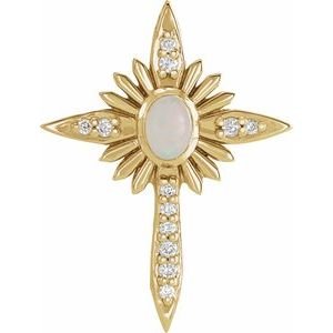 Accented Nativity Cross Necklace or Pendant