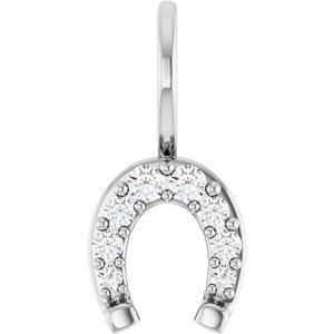 Accented Horseshoe Charm/Pendant