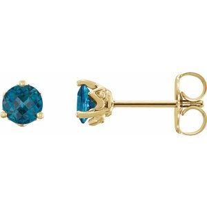Round 3-Prong Stud Earrings - Image 3
