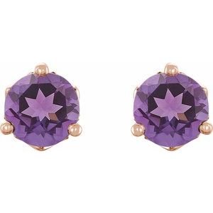 Round 3-Prong Stud Earrings - Image 2