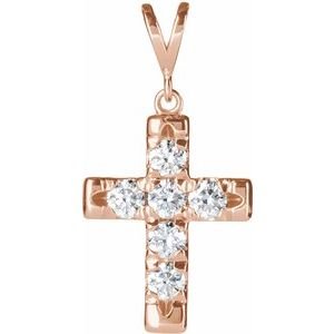 French-Set Cross Necklace or Pendant