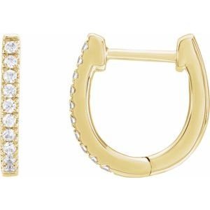 Accented U-Hoop Earrings
