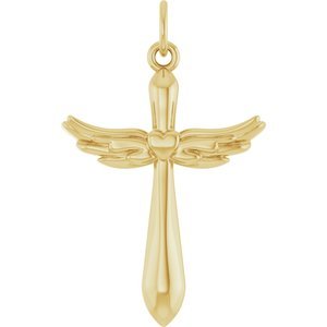 Angel Wing Cross Necklace or Pendant