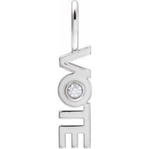Accented Vote Charm/Pendant