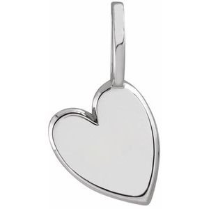 Engravable Sideways Heart Charm/Pendant