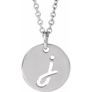 Script Initial Necklace or Pendant