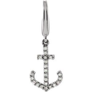 Accented Anchor Charm/Pendant