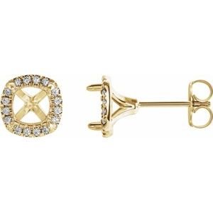 Square Halo-Style Earrings