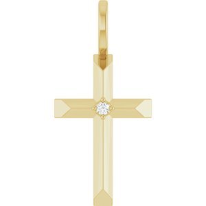 Accented Cross Necklace or Charm/Pendant