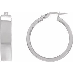 Flat Tube Hoop Earrings