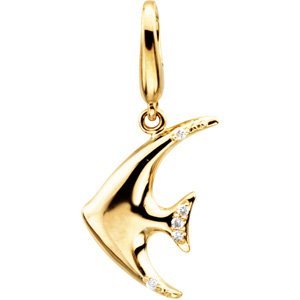 Accented Angelfish Charm/Pendant