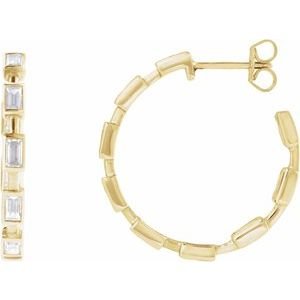 Lab-Grown Diamond Hoop Earrings