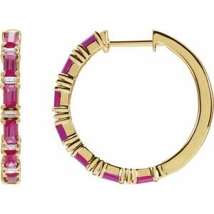 Accented Hoop Earrings