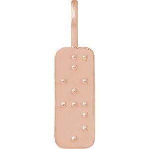 Hope or Love Braille Pendant
