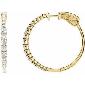 Accented Graduated Hoop Earrings