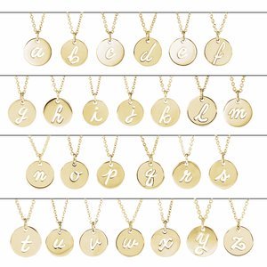 Script Initial Necklace or Pendant - Image 2