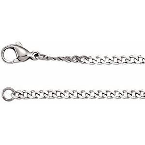 3.2 mm Stainless Steel Diamond-Cut Curb Chain