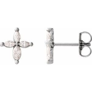 Accented Cross Earrings