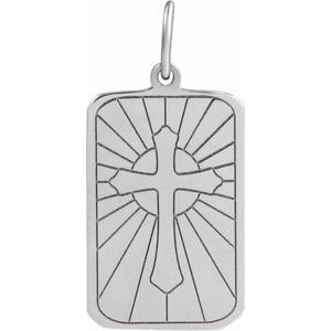 Cross Dog Tag Pendant