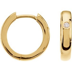 Accented Hinged Hoop Earrings