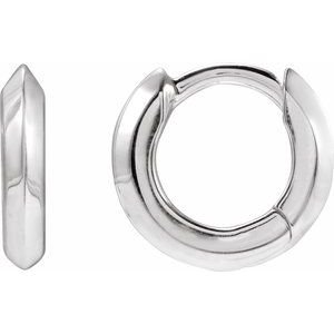 Knife-Edge Hoop Earrings