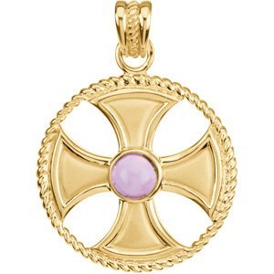 Rope Maltese Cross Pendant