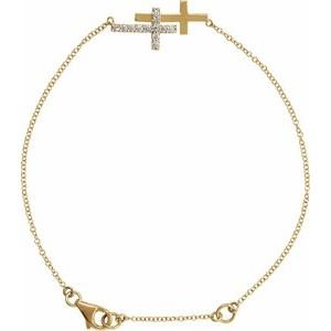 Sideways Cross Bracelet