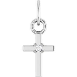 Accented Cross Necklace or Pendant