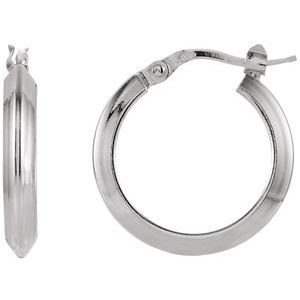 Knife-Edge Tube Hoop Earrings
